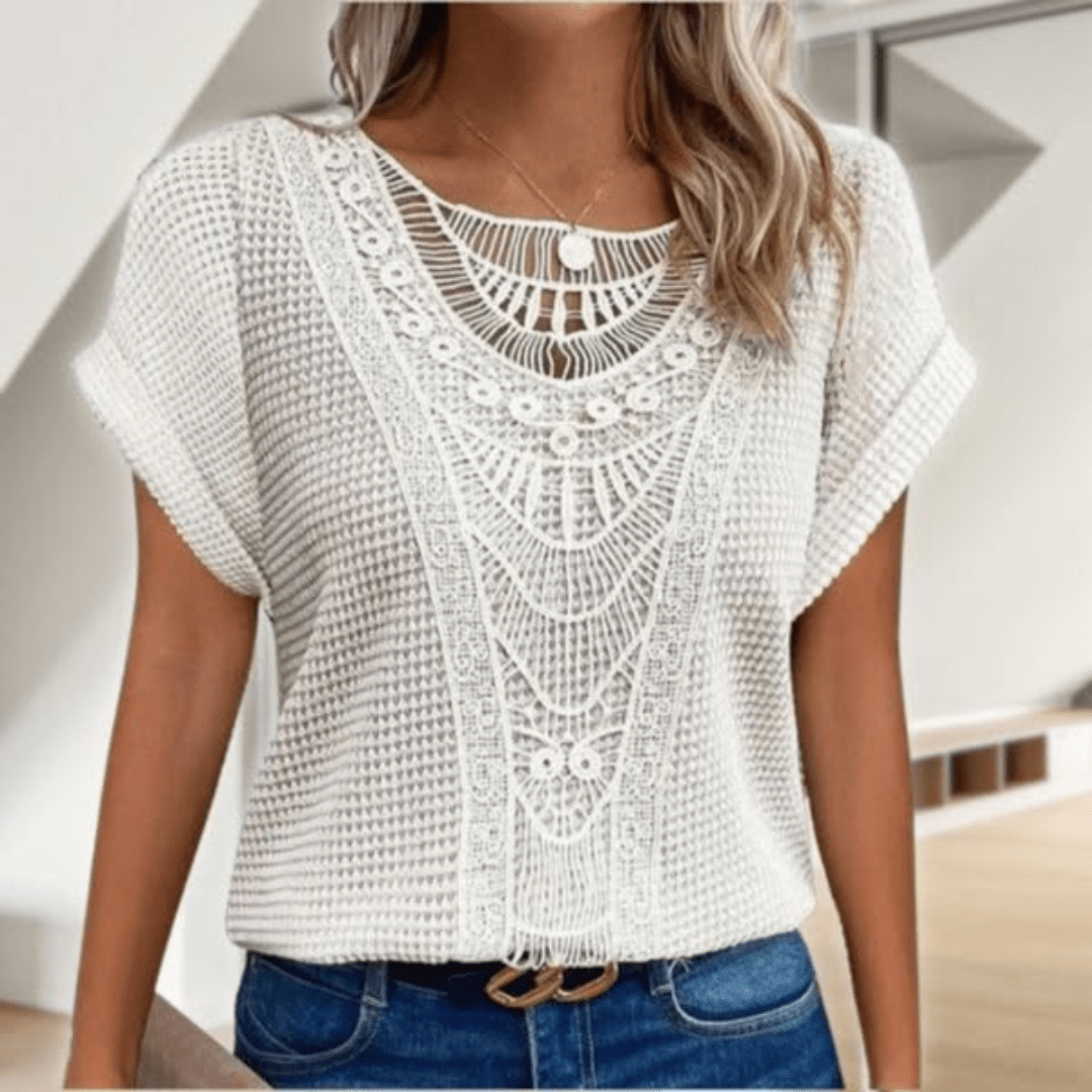 Karin™ – Elegant bluse i Ibiza-stil