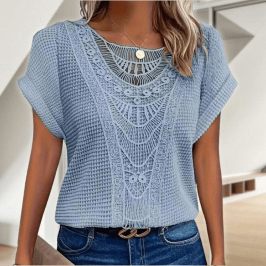 Karin™ – Elegant bluse i Ibiza-stil