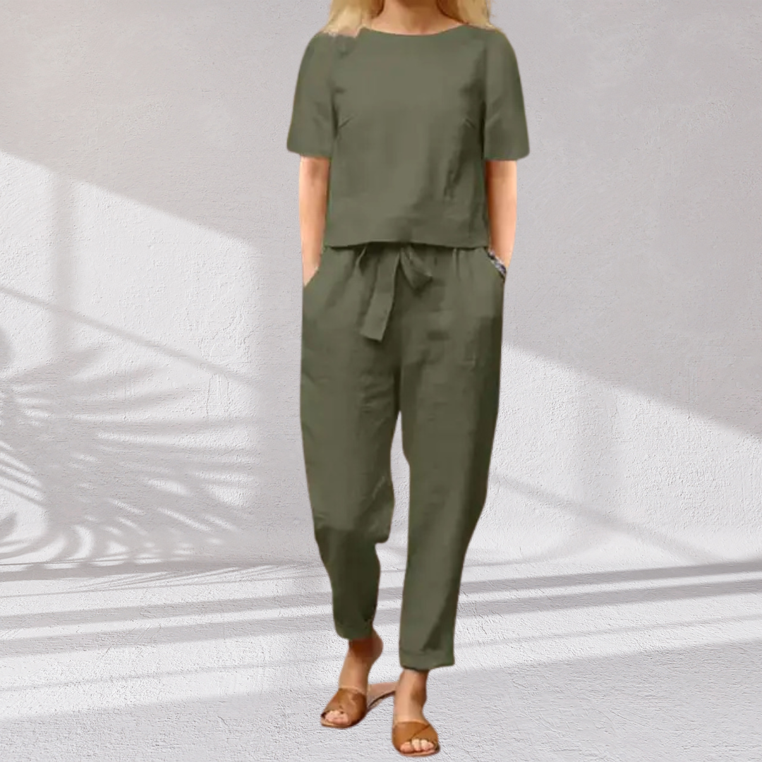 Nika | Elegant Dame Sommer 2-Delt Sæt