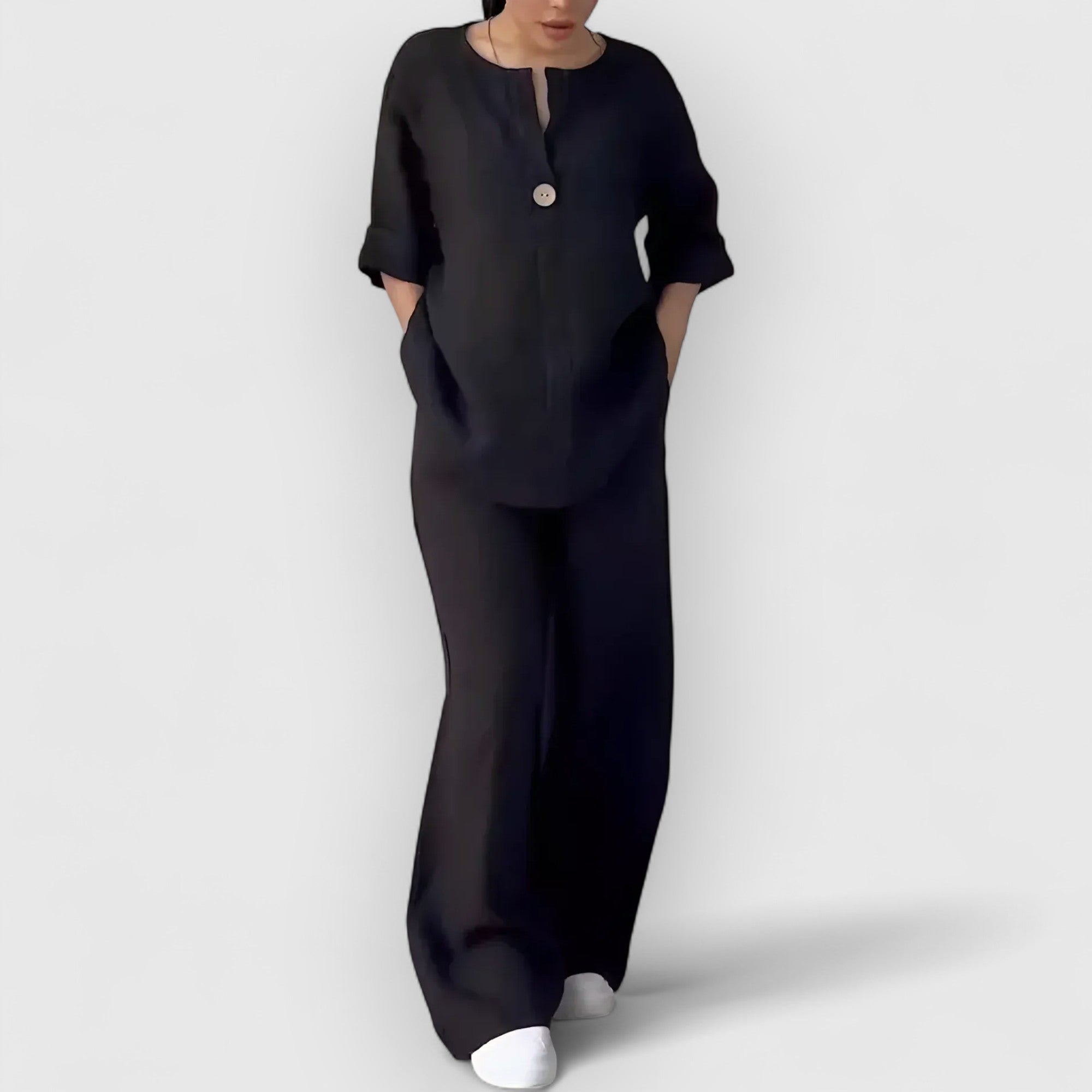 Holm™ | Margherita – To-delt linned sæt i afslappet, elegant stil