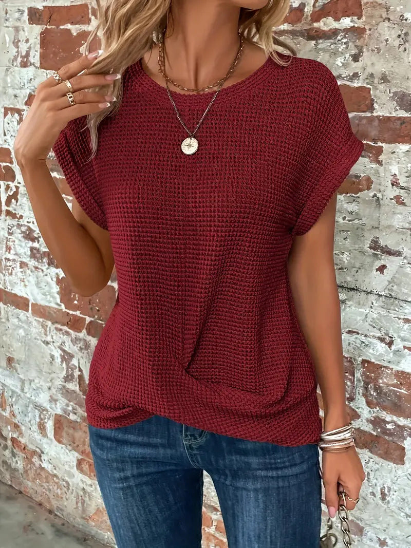 Ellis™ | Elegant bluse med rund hals