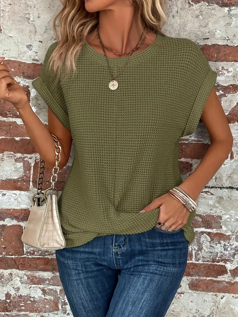 Ellis™ | Elegant bluse med rund hals