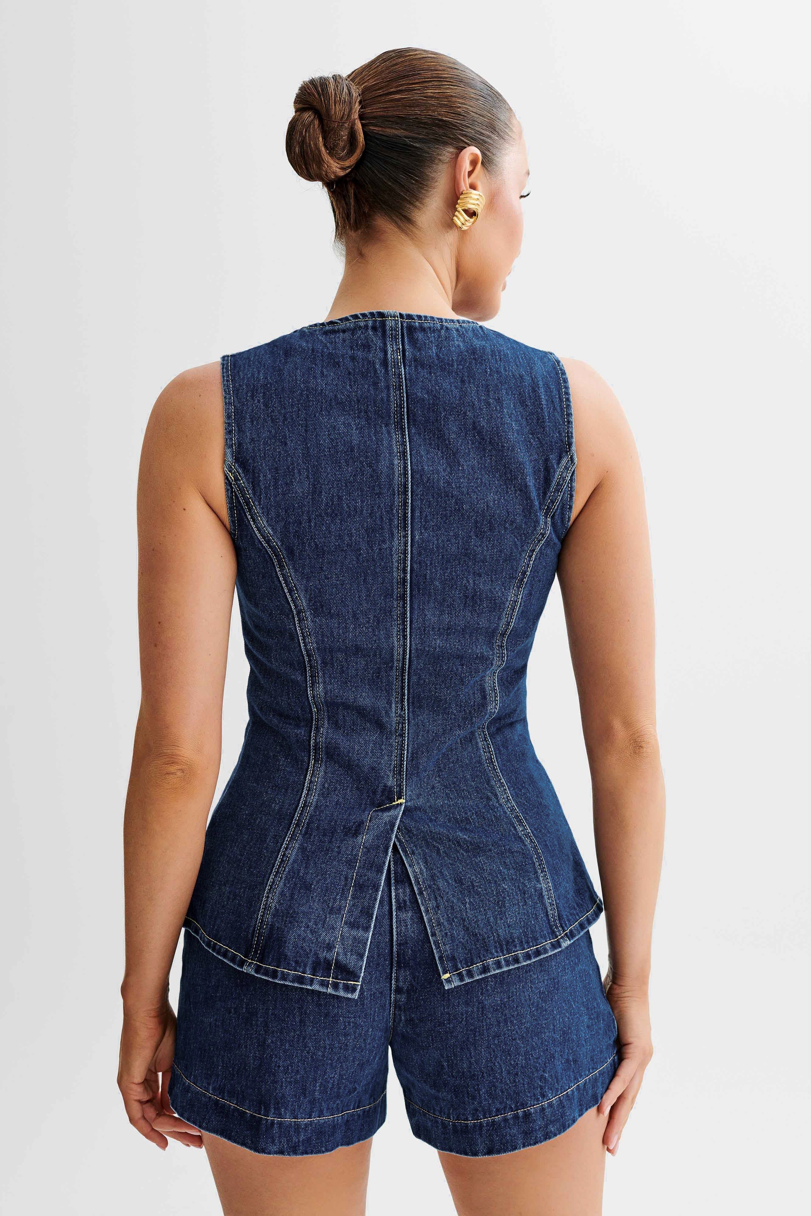 Holm™ | Trendy denim sæt med knapper