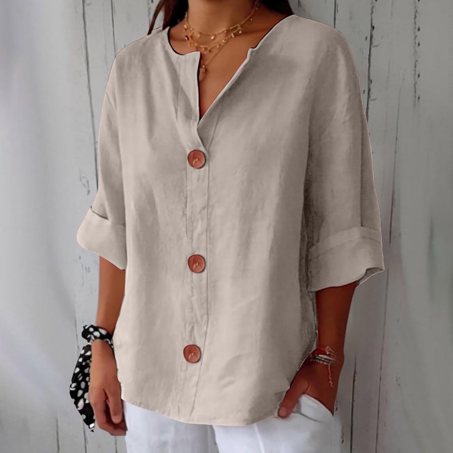Holm™ | Afslappet linnedbluse til tidløs elegance
