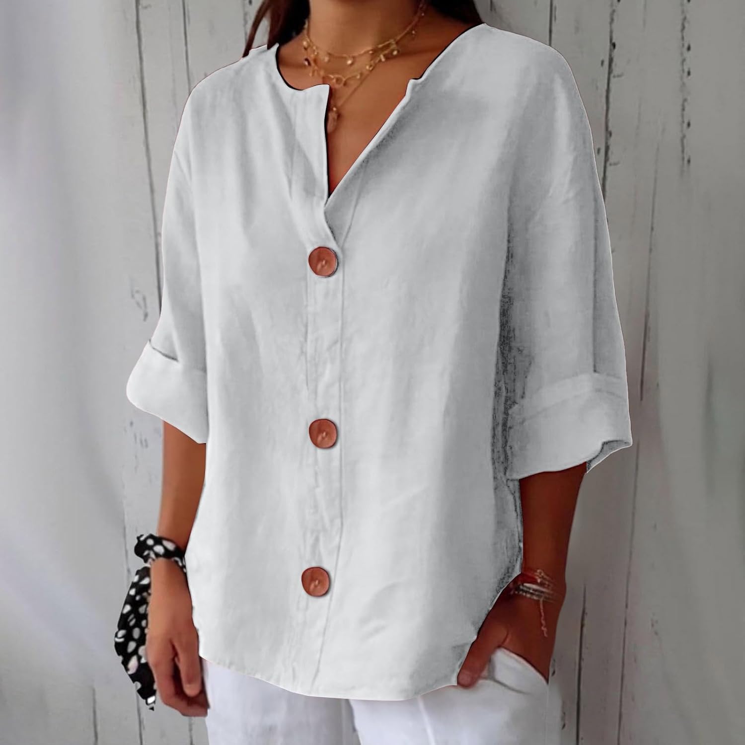 Holm™ | Afslappet linnedbluse til tidløs elegance