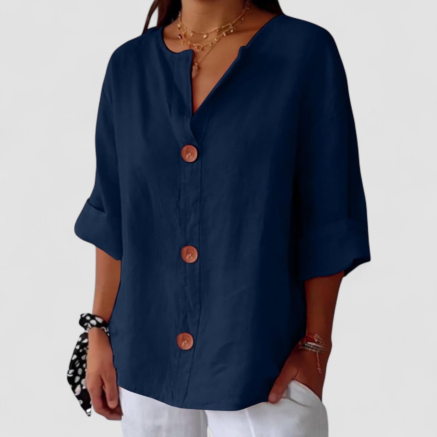 Holm™ | Afslappet linnedbluse til tidløs elegance