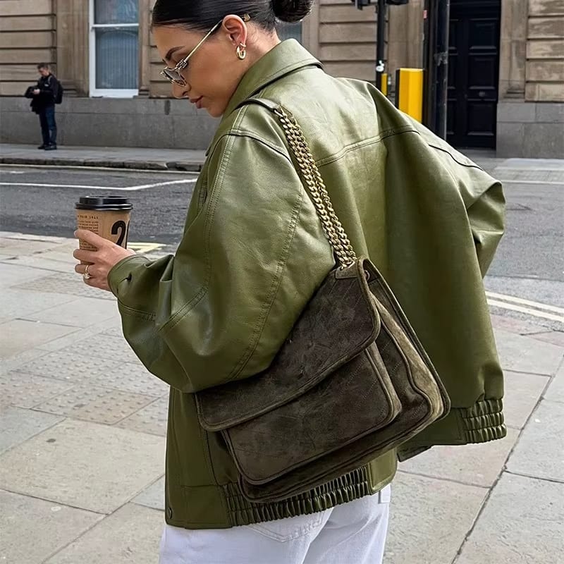 Holm™ | Lisa Oversized Læderjakke