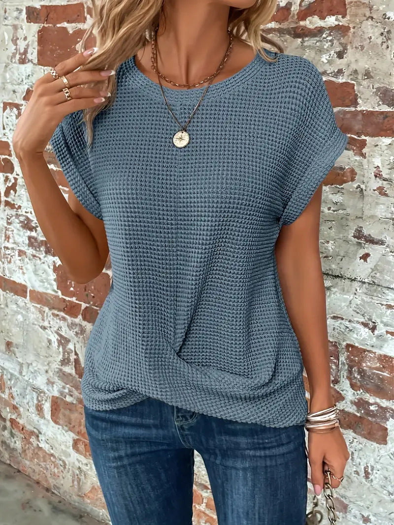 Ellis™ | Elegant bluse med rund hals
