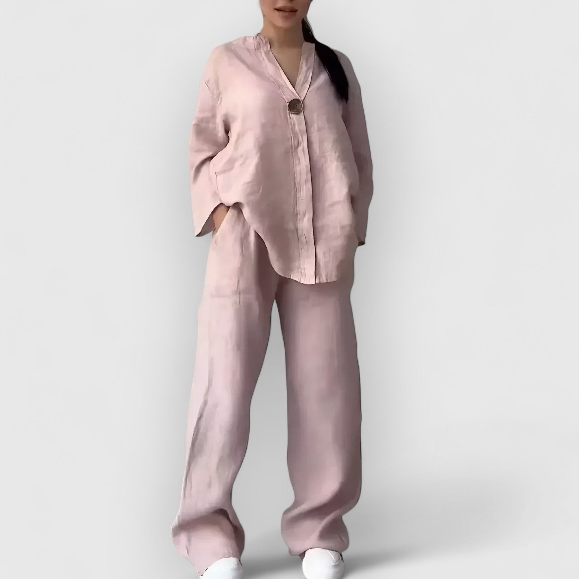 Holm™ | Margherita – To-delt linned sæt i afslappet, elegant stil