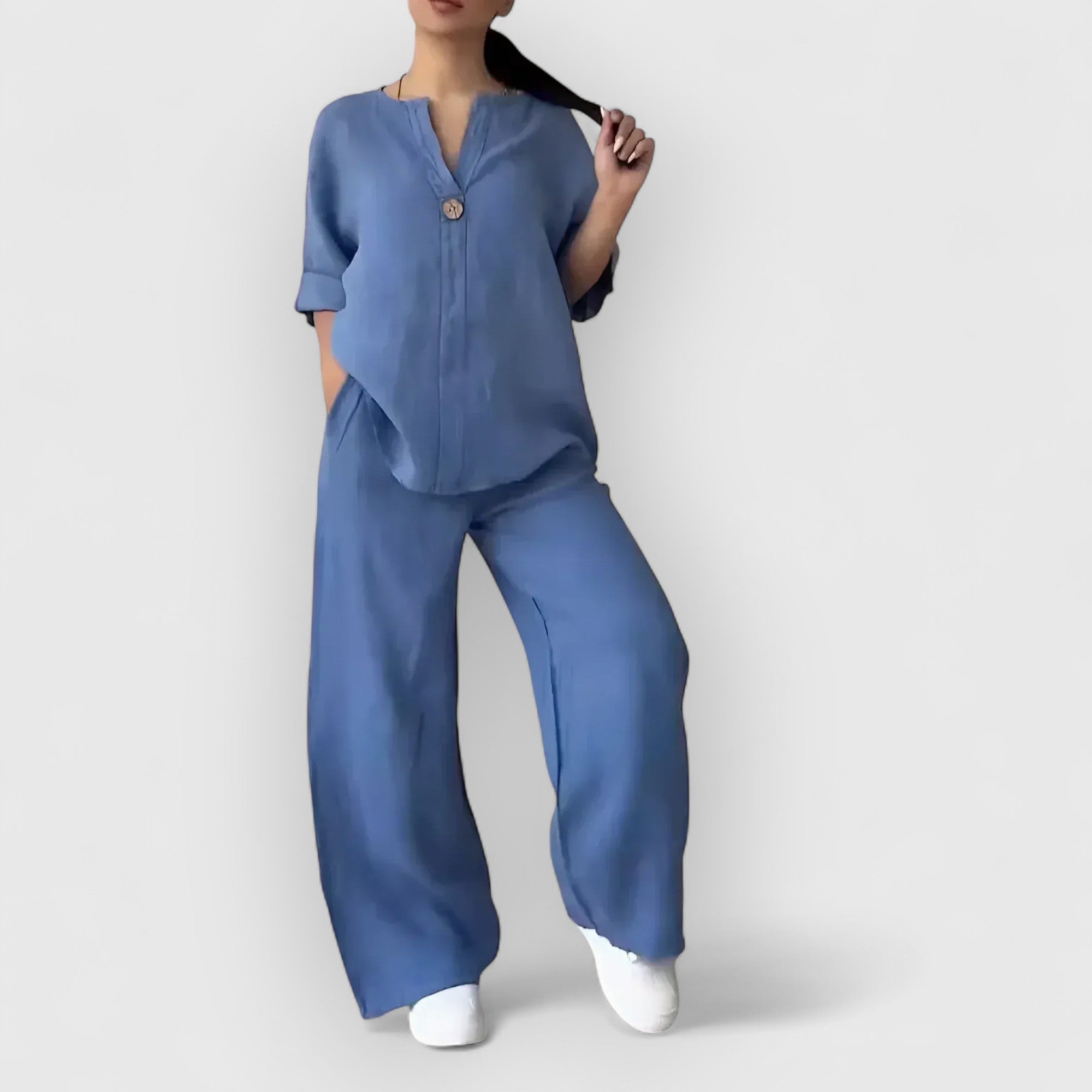 Holm™ | Margherita – To-delt linned sæt i afslappet, elegant stil