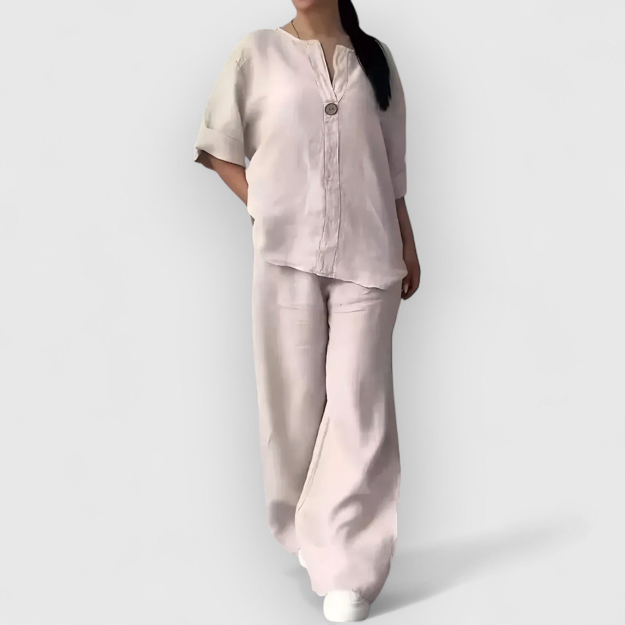 Holm™ | Margherita – To-delt linned sæt i afslappet, elegant stil