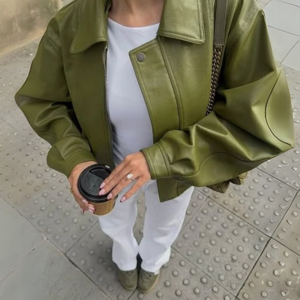Holm™ | Lisa Oversized Læderjakke