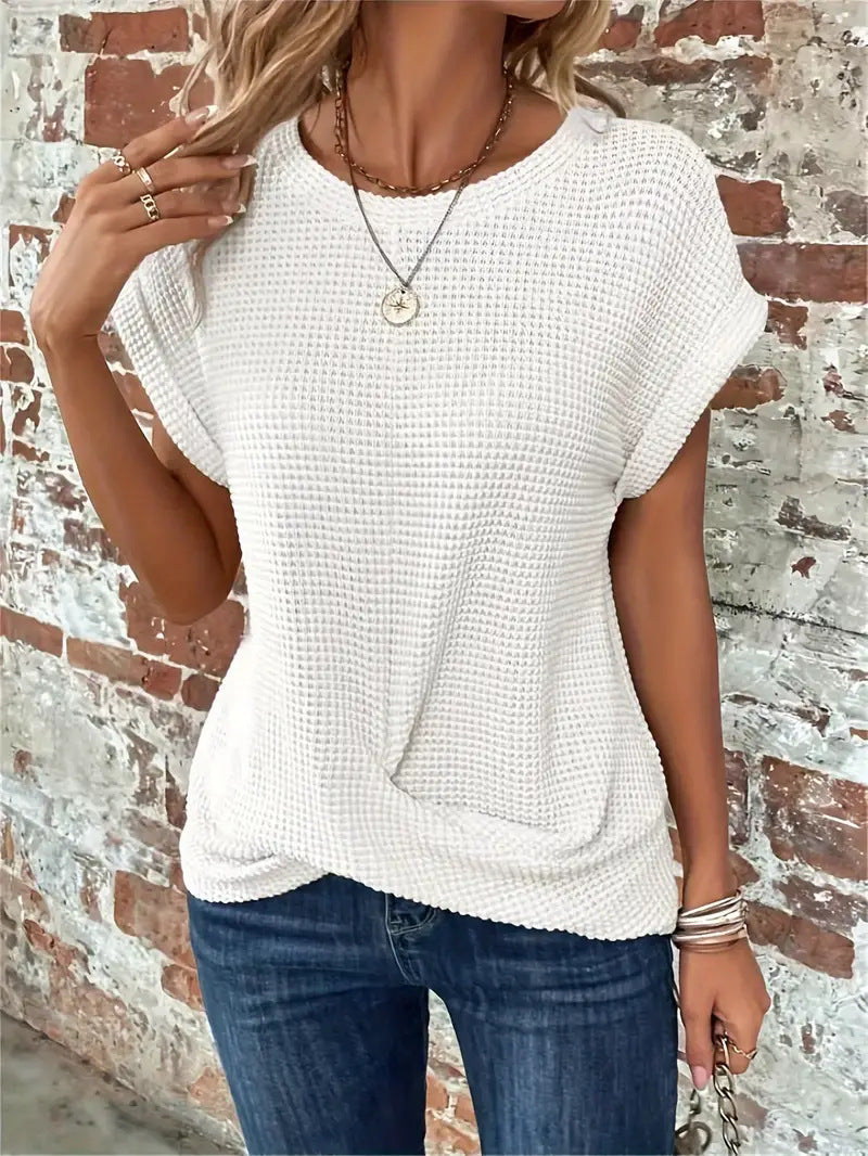 Ellis™ | Elegant bluse med rund hals