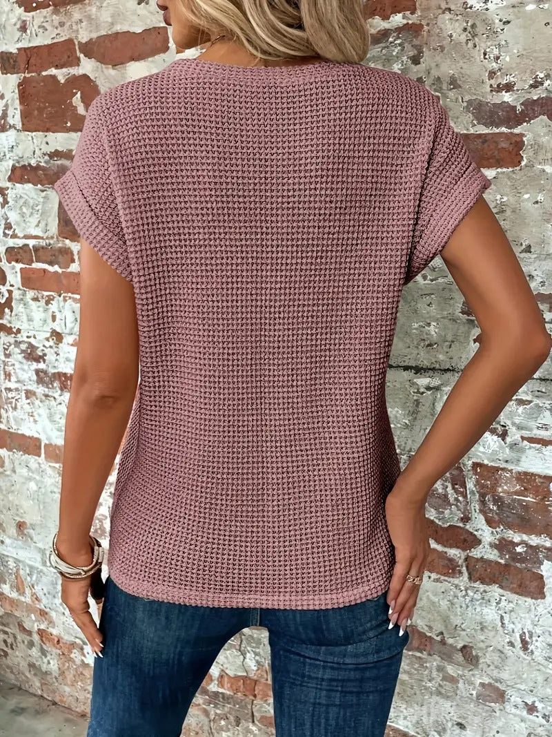 Ellis™ | Elegant bluse med rund hals